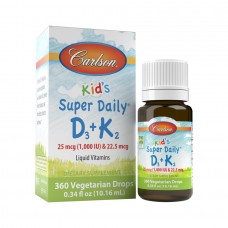 Carlson Labs Kid's Super Daily D3+K2, 10.16 мл Carlson Labs Kid's Super Daily D3+K2, 10.16 мл