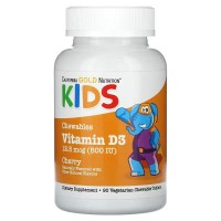 California Gold Nutrition Kids Vitamin D3 12.5 mcg (500 IU), 90 жевательных таблеток - Вишня California Gold Nutrition Kids Vitamin D3 12.5 mcg (500 IU), 90 жевательных таблеток - Вишня