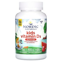 Nordic Naturals Vitamin D3 Kids, 120 жевательных конфет - Арбуз Nordic Naturals Vitamin D3 Kids, 120 жевательных конфет - Арбуз