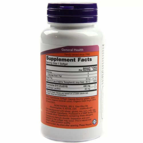 NOW CoQ-10 400 mg, 30 капсул CN10325 NOW NOW CoQ-10 400 mg, 30 капсул CN10325 NOW