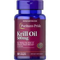 Puritan's Pride Krill Oil 500 mg, 30 капсул Puritan's Pride Krill Oil 500 mg, 30 капсул