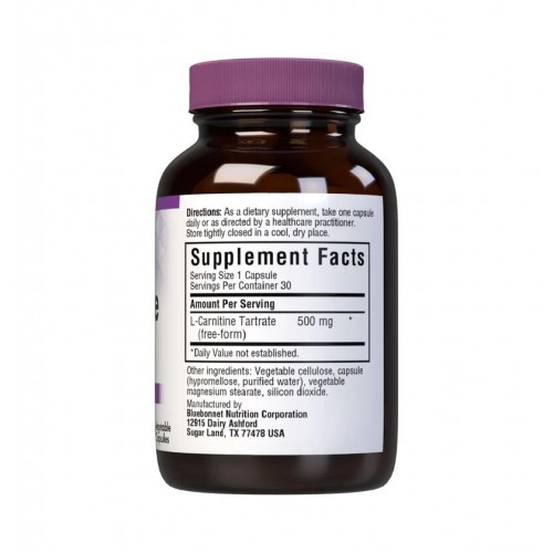 Bluebonnet Nutrition L-Carnitine 500 mg, 30 вегакапсул CN11519 Bluebonnet Nutrition Bluebonnet Nutrition L-Carnitine 500 mg, 30 вегакапсул CN11519 Bluebonnet Nutrition