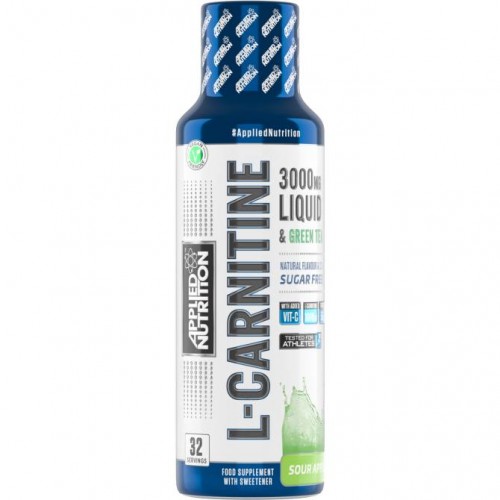 Applied Nutrition L-Carnitine Liquid 3000, 480 мл - Кисле яблуко CN6454-2 