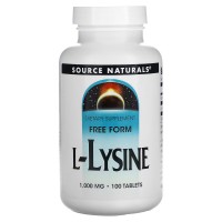 Source Naturals L-Lysine 1000 mg, 100 таблеток Source Naturals L-Lysine 1000 mg, 100 таблеток