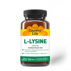 Country Life L-Lysine 1000 mg, 100 таблеток Country Life L-Lysine 1000 mg, 100 таблеток