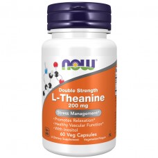 NOW L-Theanine 200 mg, 60 вегакапсул NOW L-Theanine 200 mg, 60 вегакапсул