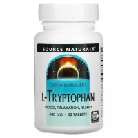 Source Naturals L-Tryptophan 500 mg, 30 таблеток Source Naturals L-Tryptophan 500 mg, 30 таблеток