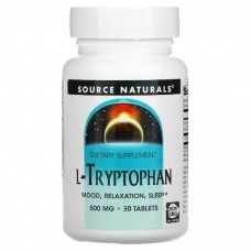 Source Naturals L-Tryptophan 500 mg, 30 таблеток Source Naturals L-Tryptophan 500 mg, 30 таблеток