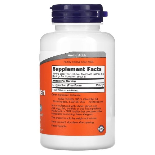 NOW L-Tryptophan Powder, 57 грам CN3603 NOW NOW L-Tryptophan Powder, 57 грам CN3603 NOW