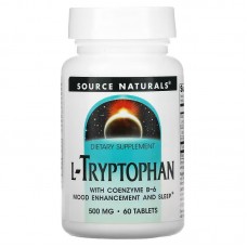 Source Naturals L-Tryptophan 500 mg with Coenzyme B-6, 60 таблеток Source Naturals L-Tryptophan 500 mg with Coenzyme B-6, 60 таблеток