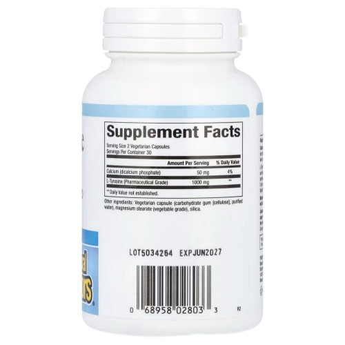 Natural Factors L-Tyrosine 1000 mg, 60 вегакапсул CN16769 Natural Factors Natural Factors L-Tyrosine 1000 mg, 60 вегакапсул CN16769 Natural Factors