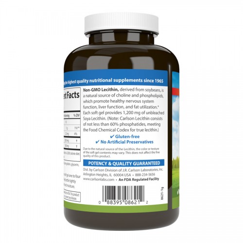 Carlson Labs Carlson Labs Lecithin 1200 mg, 100 капсул CN12221 Carlson Labs Carlson Labs Lecithin 1200 mg, 100 капсул CN12221