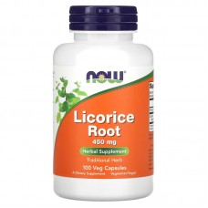 NOW Licorice Root 450 mg, 100 вегакапсул NOW Licorice Root 450 mg, 100 вегакапсул