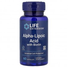 Life Extension Alpha-Lipoic Acid with Biotin, 60 капсул