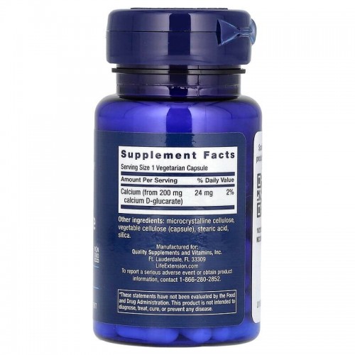 Life Extension Calcium D-Glucarate 200 mg, 60 вегакапсул CN17288 Life Extension Life Extension Calcium D-Glucarate 200 mg, 60 вегакапсул CN17288 Life Extension