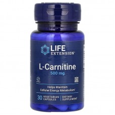 Life Extension L-Carnitine 500 mg, 30 вегакапсул