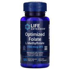 Life Extension Optimized Folate 1700 mcg, 100 таблеток
