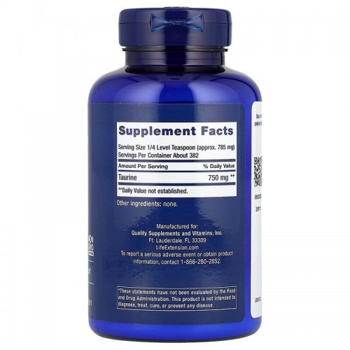 Life Extension Taurine Powder, 300 грам CN17286 Life Extension Life Extension Taurine Powder, 300 грам CN17286 Life Extension