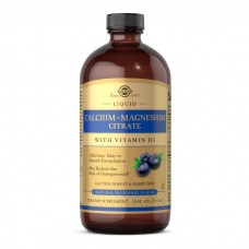 Solgar Calcium Magnesium Citrate with Vitamin D3 Liquid, 473 мл - Чорниця Solgar Calcium Magnesium Citrate with Vitamin D3 Liquid, 473 мл - Чорниця
