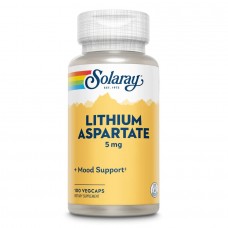 Solaray Lithium Aspartate 5 mg, 100 вегакапсул Solaray Lithium Aspartate 5 mg, 100 вегакапсул
