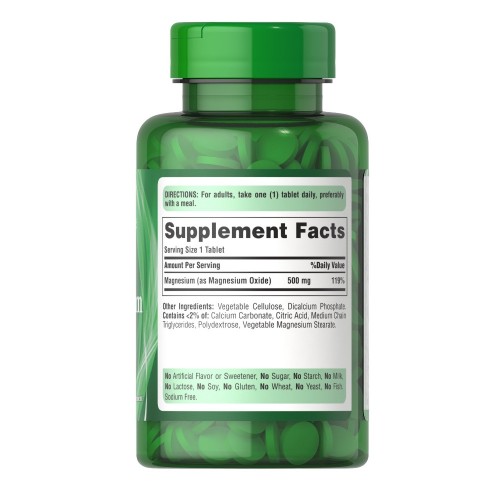Puritan's Pride Magnesium 500 mg High Potency, 100 таблеток CN12957 Puritan's Pride Puritan's Pride Magnesium 500 mg High Potency, 100 таблеток CN12957 Puritan's Pride