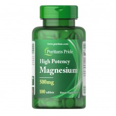 Puritan's Pride Magnesium 500 mg High Potency, 100 таблеток Puritan's Pride Magnesium 500 mg High Potency, 100 таблеток