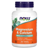 NOW Magnesium & Calcium, 100 таблеток NOW Magnesium & Calcium, 100 таблеток