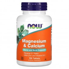 NOW Magnesium & Calcium, 100 таблеток NOW Magnesium & Calcium, 100 таблеток