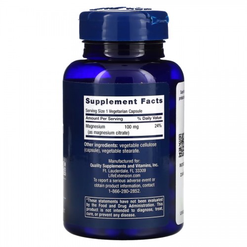 Life Extension Magnesium Citrate 100 mg, 100 вегакапсул CN11350 Life Extension Life Extension Magnesium Citrate 100 mg, 100 вегакапсул CN11350 Life Extension