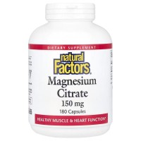 Natural Factors Magnesium Citrate 150 mg, 180 капсул Natural Factors Magnesium Citrate 150 mg, 180 капсул