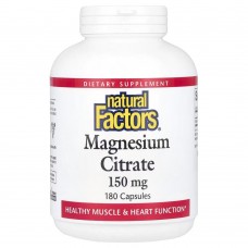 Natural Factors Magnesium Citrate 150 mg, 180 капсул Natural Factors Magnesium Citrate 150 mg, 180 капсул