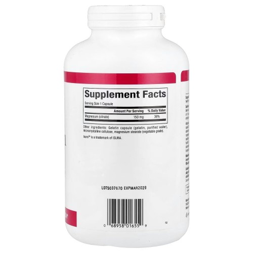 Natural Factors Magnesium Citrate 150 mg, 360 капсул CN16754 Natural Factors Magnesium Citrate 150 mg, 360 капсул CN16754