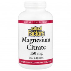 Natural Factors Magnesium Citrate 150 mg, 360 капсул Natural Factors Magnesium Citrate 150 mg, 360 капсул