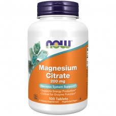NOW Magnesium Citrate 200 mg, 100 таблеток