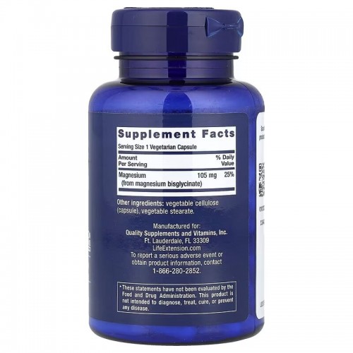 Life Extension Magnesium Glycinate, 90 вегакапсул CN19942-1 Life Extension Life Extension Magnesium Glycinate, 90 вегакапсул CN19942-1 Life Extension