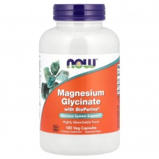 NOW Magnesium Glycinate with BioPerine, 180 вегакапсул NOW Magnesium Glycinate with BioPerine, 180 вегакапсул
