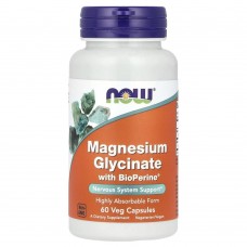 NOW Magnesium Glycinate with BioPerine, 60 вегакапсул NOW Magnesium Glycinate with BioPerine, 60 вегакапсул