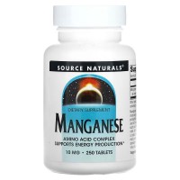 Source Naturals Manganese 10 mg, 250 таблеток Source Naturals Manganese 10 mg, 250 таблеток