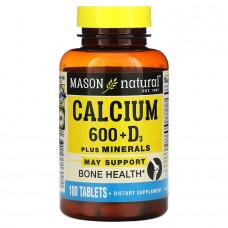 Mason Natural Calcium 600 mg, 100 таблеток Mason Natural Calcium 600 mg, 100 таблеток