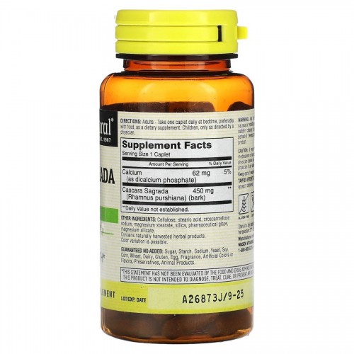 Mason Natural Cascara Sagrada Whole Herb, 100 каплет CN13488 Mason Natural Mason Natural Cascara Sagrada Whole Herb, 100 каплет CN13488 Mason Natural
