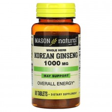 Mason Natural Korean Ginseng Whole Herb, 60 таблеток Mason Natural Korean Ginseng Whole Herb, 60 таблеток