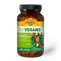 Country Life Max for Vegans, 120 вегакапсул Country Life Max for Vegans, 120 вегакапсул