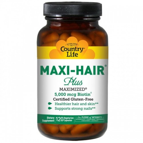 Country Life Maxi-Hair Plus, 120 капсул CN5272 Country Life Country Life Maxi-Hair Plus, 120 капсул CN5272 Country Life