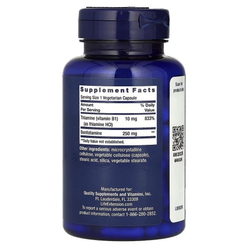 Life Extension Mega Benfotiamine 250 mg, 120 вегакапсул CN16558 Life Extension Life Extension Mega Benfotiamine 250 mg, 120 вегакапсул CN16558 Life Extension