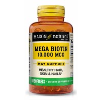 Mason Natural Mega Biotin 10000 mcg, 50 капсул Mason Natural Mega Biotin 10000 mcg, 50 капсул