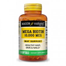 Mason Natural Mega Biotin 10000 mcg, 50 капсул Mason Natural Mega Biotin 10000 mcg, 50 капсул