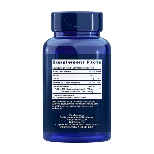 Life Extension Mega EPA/DHA, 120 капсул CN14097 Life Extension Life Extension Mega EPA/DHA, 120 капсул CN14097 Life Extension