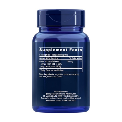 Life Extension Mega Green Tea Extract Decaffeinated, 100 вегакапсул CN14112 Life Extension Life Extension Mega Green Tea Extract Decaffeinated, 100 вегакапсул CN14112 Life Extension