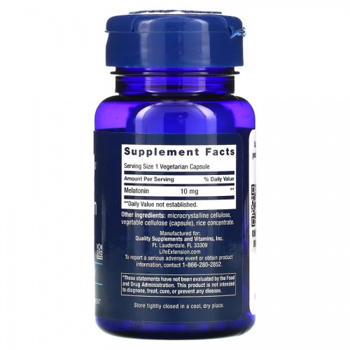Life Extension Melatonin 10 mg, 60 вегакапсул CN10771 Life Extension Life Extension Melatonin 10 mg, 60 вегакапсул CN10771 Life Extension