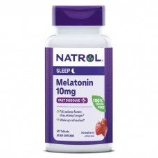 Natrol Melatonin 10 mg, 60 таблеток - Клубника Natrol Melatonin 10 mg, 60 таблеток - Клубника